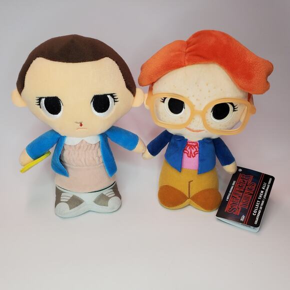 Netflix Stranger Things Barb & Eleven 8-Inch Plush Stuffed Animal Lot of 2 - Picture 1 of 11